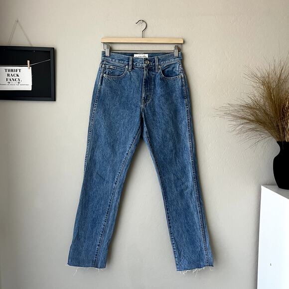 SLVRLAKE Denim Jeans Hero Pacific Blue Denim Slim Fit High Rise Jeans Size 25 - Picture 2 of 13